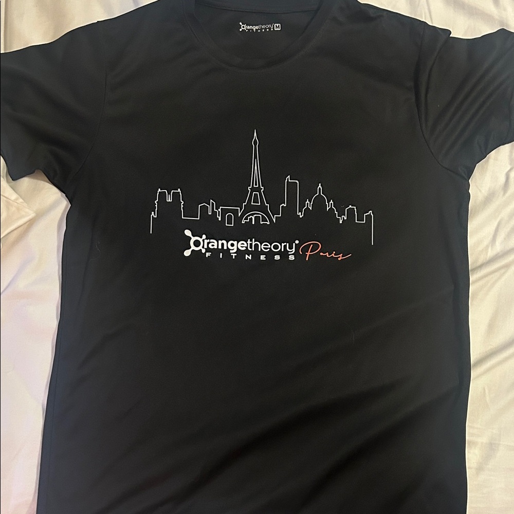 Orangetheory Black Tee with Paris Design